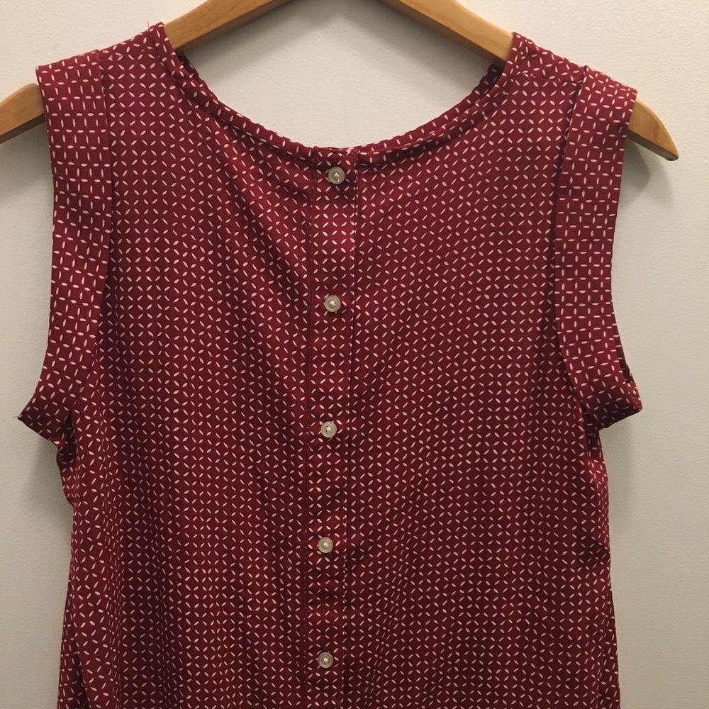 Loft button-back sleeveless blouse